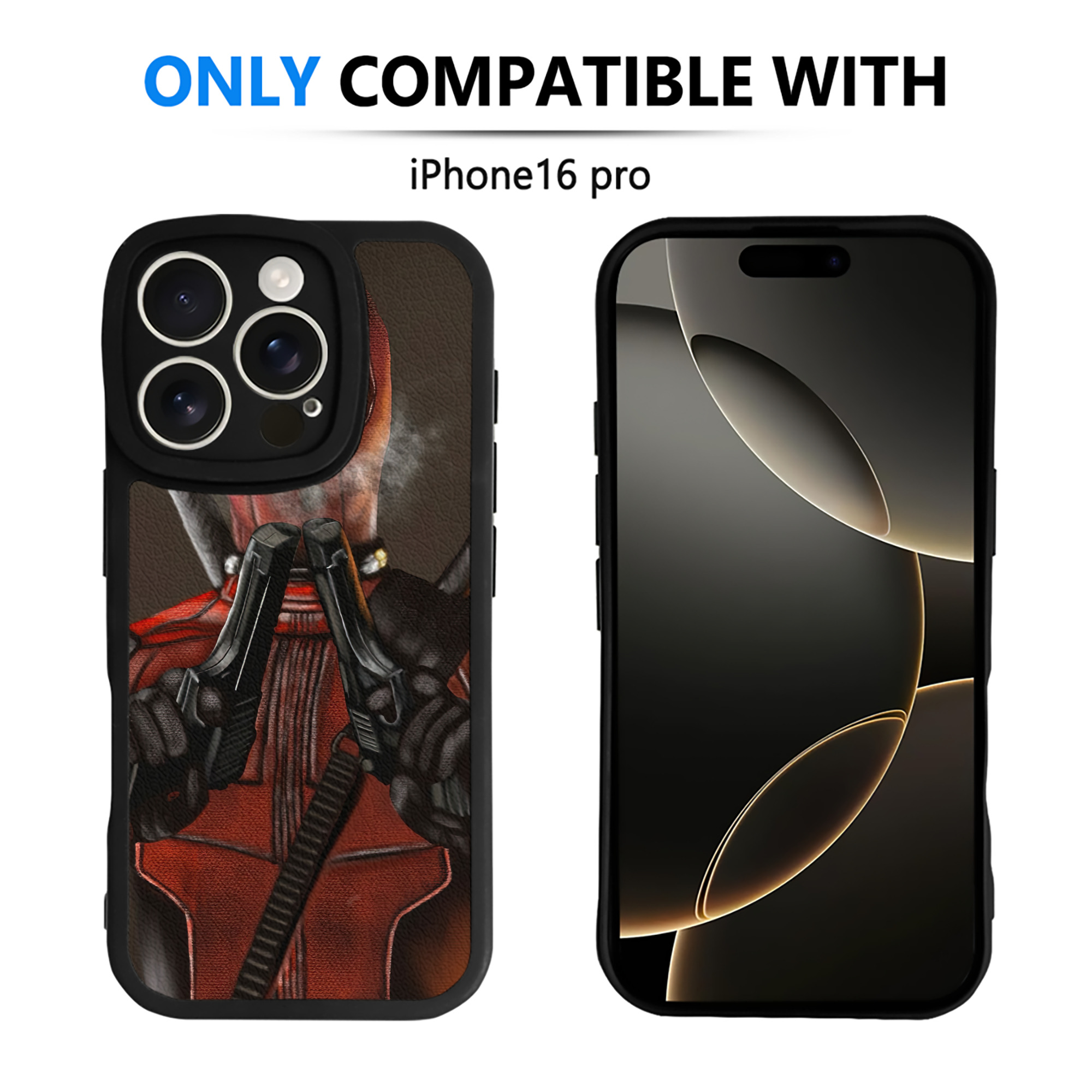 （画像用） Deadpool デッドプール 【iPhone 16シリーズ対応】シリコンスマホケース（レザー調） 材質：シリコン